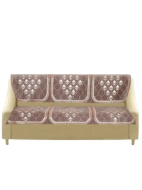 MORADO 7 Seater Sofa Cover  Sofa Panel Premium Quality, Chenille for Ultimate Protection and Style Durable, 3+2+2 Settee Slipcover in Brown, - Brown