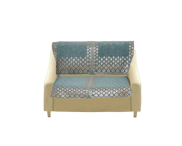 MORADO 7 Seater Sofa Cover  Sofa Panel Premium Quality, Chenille for Ultimate Protection and Style Durable, 3+2+2 Settee Slipcover in Sea Green, - Sea Green