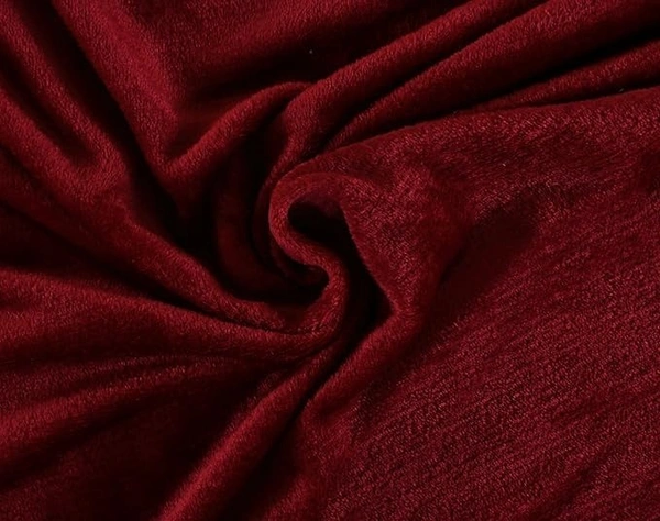 MORADO 190 GSM Flannel Super Soft Warm Single Bed Quilt Cover/Duvet Cover/Rajai Cover/Blanket Cover for Winters with Zipper -60x90 Inches, Vintage Maroon - 60x90 Inches, Vintage Maroon
