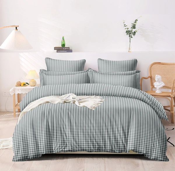 MORADO Glace Cotton Double Duvet Cover/Rajai Cover/Blanket Cover with Zipper (90x100 Inches) - 90x100 Inches, Grey