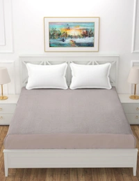 MORADO Water Resistant Terry Cotton Queen/King Size Elastic Fitted Mattress Protector (60x78x12 inches - Fits Up to 12 inches Mattress), Grey - 60x78x12 Inches, Grey