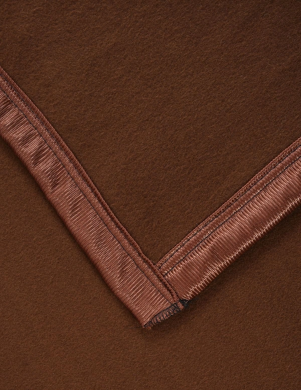MORADO Polar Fleece Blanket for Mild Winters & AC Rooms with Satin Border | Soft & Cozy | All Season Blanket | Double Bed Size - 90x90 Inches - 90x90 Inches, Brown