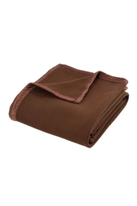 MORADO Polar Fleece Blanket for Mild Winters & AC Rooms with Satin Border | Soft & Cozy | All Season Blanket | Double Bed Size - 90x90 Inches - 90x90 Inches, Brown