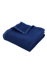 MORADO Polar Fleece Blanket for Mild Winters & AC Rooms with Satin Border | Soft & Cozy | All Season Blanket | Double Bed Size - 90x90 Inches - 90x90 Inches, Blue