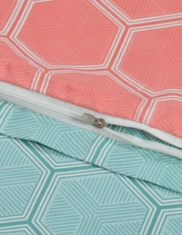 MORADO Glace Cotton 210 TC Double Bed Size Reversible Duvet Cover/Quilt Cover/Rajai Cover/Blanket Cover with Zipper (90x100 Inches, Carrot Green) - 90x100 Inches, Carrot Green
