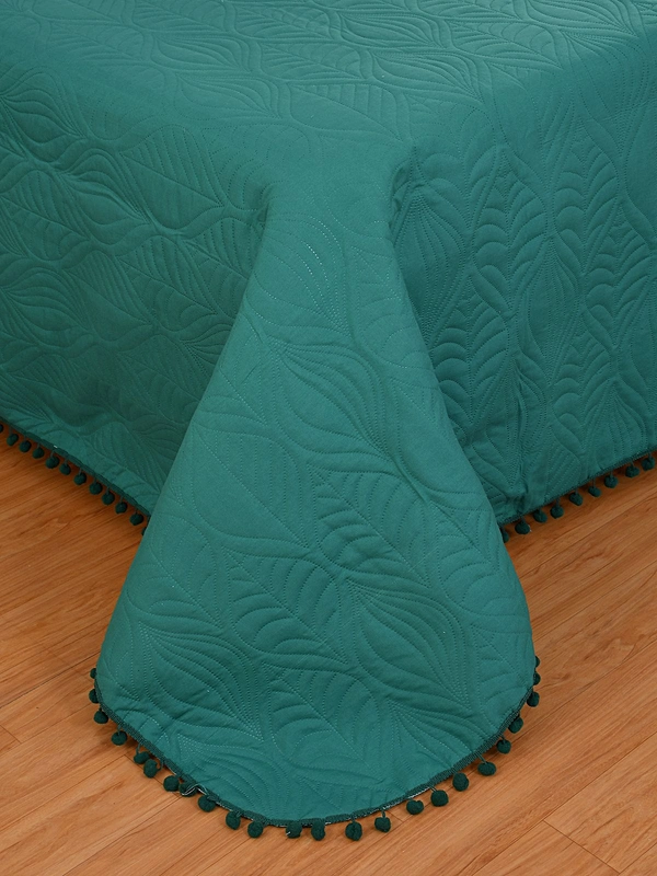 MORADO Glace Cotton Luxury Ultrasonic Printed Lightweight All Season Bedspreads/Quilted Bed Cover With 2 King Size Pillow Covers - (90x100 inches - Multicolor) - 90x100 Inches, Green