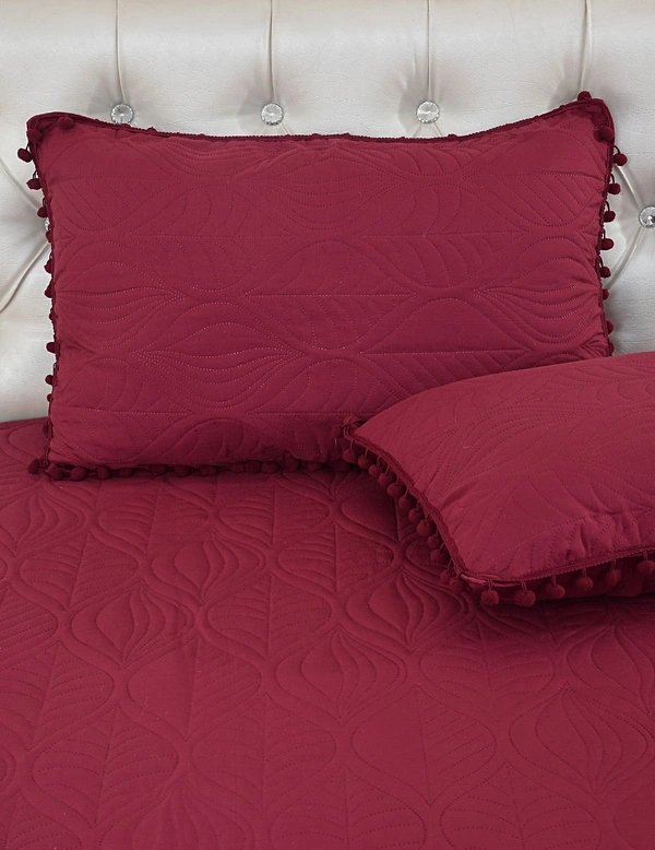 MORADO Glace Cotton Luxury Ultrasonic Printed Lightweight All Season Bedspreads/Quilted Bed Cover With 2 King Size Pillow Covers - (90x100 inches - Pink) - 90x100 Inches, Mauve