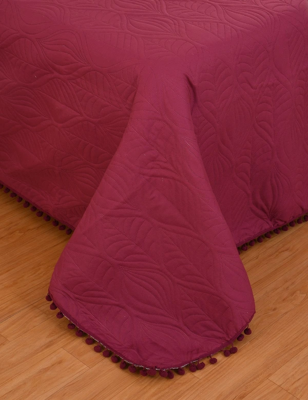MORADO Glace Cotton Luxury Ultrasonic Printed Lightweight All Season Bedspreads/Quilted Bed Cover With 2 King Size Pillow Covers - (90x100 inches - Pink) - 90x100 Inches, Mauve