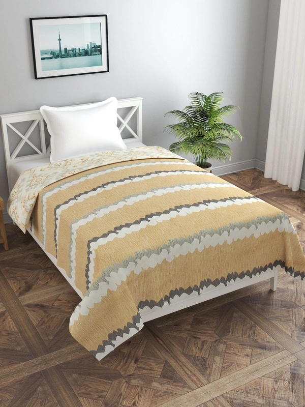 MORADO Glace Cotton Single Bed Size Reversible Duvet Cover/Quilt Cover/Rajai Cover/Blanket Cover with Zipper (60x90 Inches, Brown) - 60x90 Inches, Pink