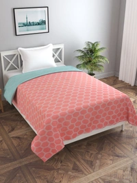 MORADO Glace Cotton Single Bed Size Reversible Duvet Cover/Quilt Cover/Rajai Cover/Blanket Cover with Zipper (60x90 Inches, Carrot Green) - 60x90 Inches, Green Carrot