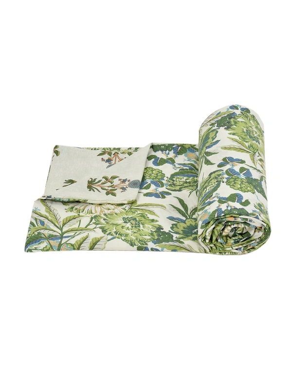 MORADO Glace Cotton Double Duvet Cover/Rajai Cover/Blanket Cover with Zipper (90x100 Inches) - 90x100 Inches, Green