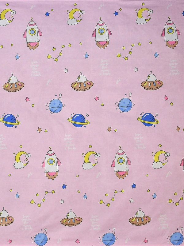 MORADO Glace Cotton Double Bed Quilt Cover / Duvet Cover / Rajai Cover / Blanket Cover with Zipper (90x100 Inches) - Pink