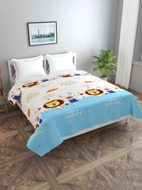 MORADO Glace Cotton Double Bed Quilt Cover / Duvet Cover / Rajai Cover / Blanket Cover with Zipper (90x100 Inches) - Multicolor
