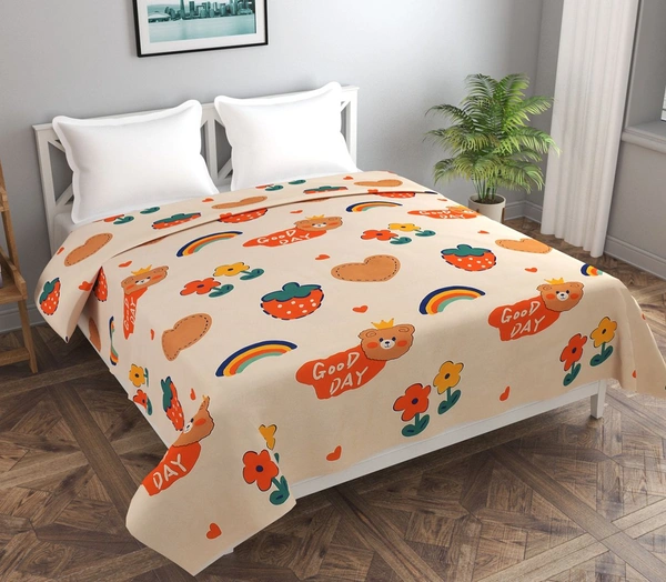 MORADO Glace Cotton Double Bed Quilt Cover / Duvet Cover / Rajai Cover / Blanket Cover with Zipper (90x100 Inches) - Multicolor