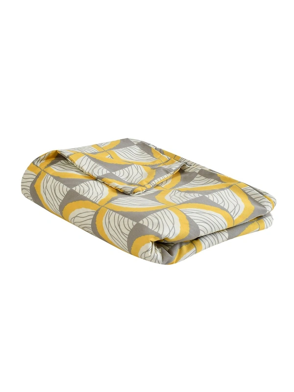 MORADO Glace Cotton Single / Duvet Cover / Rajai Cover / Blanket Cover with Zipper (60x90 Inches, Yellow Grey) - Pink