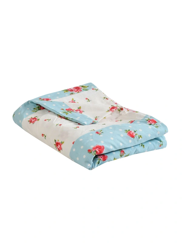 MORADO Glace Cotton Double Bed Quilt Cover / Duvet Cover / Rajai Cover / Blanket Cover with Zipper (90x100 Inches) - Multicolor