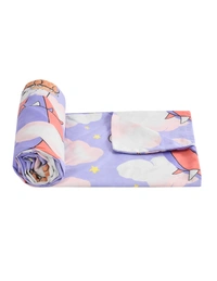 MORADO Glace Cotton Double / Duvet Cover / Rajai Cover / Blanket Cover with Zipper (90x100 Inches, Puple) - 90x100 Inches, Purple