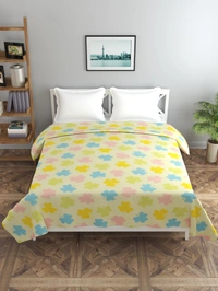 MORADO Glace cotton Double / Duvet Cover / Rajai Cover / Blanket Cover with Zipper (90x100 Inches, Light Green) - 90x100 Inches, Mutlicolor