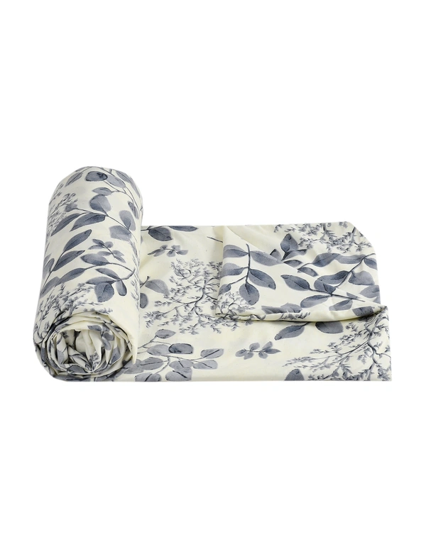 MORADO Glace cotton Double / Duvet Cover / Rajai Cover / Blanket Cover with Zipper (90x100 Inches, Offwhite Black) - 90x100 Inches, Offwhite