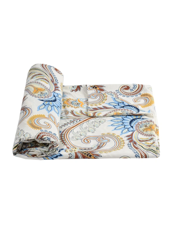 MORADO Glace Cotton Single / Duvet Cover / Rajai Cover / Blanket Cover with Zipper (60x90 Inches, Offwhite) - 60x90 Inches, Blue
