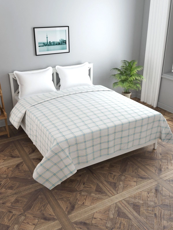 MORADO Glace Cotton Double Duvet Cover/Rajai Cover/Blanket Cover with Zipper (90x100 Inches) - 90x100 Inches