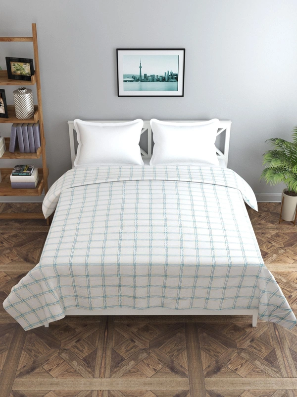 MORADO Glace Cotton Double Duvet Cover/Rajai Cover/Blanket Cover with Zipper (90x100 Inches) - 90x100 Inches