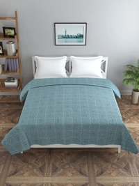 MORADO Glace Cotton Double Duvet Cover/Rajai Cover/Blanket Cover with Zipper (90x100 Inches) - 90x100 Inches