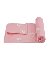 MORADO Glace Cotton Double Duvet Cover/Rajai Cover/Blanket Cover with Zipper (90x100 Inches, Pink) - 90x100 Inches, Pink