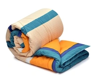 MORADO Glace cotton Printed Reversible 150 GSM AC Comforter/Quilt/Blanket for Double Bed (90x100 Inches) - 90x100 Inches, Green Beige