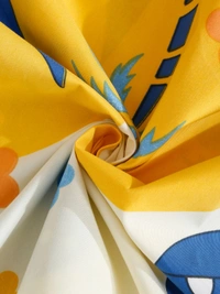MORADO Glace Cotton Single Bed Size Quilt Cover / Duvet Cover / Rajai Cover / Blanket Cover with Zipper (60x90 Inches) - Yellow