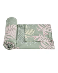 MORADO Glace Cotton Single Bed Size Quilt Cover / Duvet Cover / Rajai Cover / Blanket Cover With Zipper (60x90 Inches) - 60x90 Inches, Green