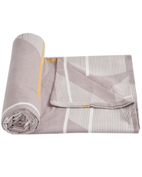 MORADO Glace Cotton Single Bed Size Quilt Cover / Duvet Cover / Rajai Cover / Blanket Cover With Zipper (60x90 Inches) - 60x90 Inches, Brown