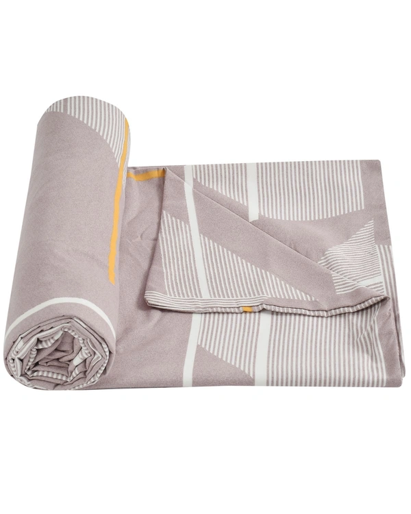 MORADO Glace Cotton Single Bed Size Quilt Cover / Duvet Cover / Rajai Cover / Blanket Cover With Zipper (60x90 Inches) - 60x90 Inches, Brown