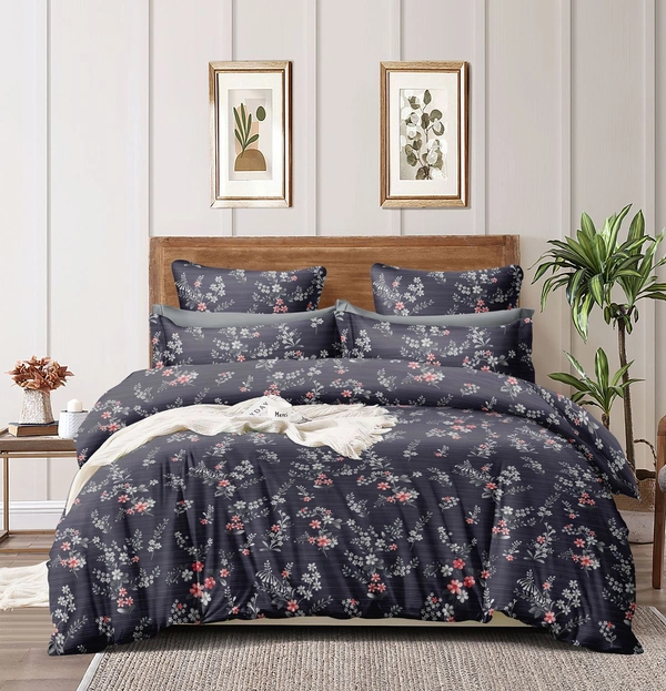 MORADO Glace Cotton Single Bed Size Quilt Cover / Duvet Cover / Rajai Cover / Blanket Cover With Zipper (60x90 Inches) - 60x90 Inches, Blue