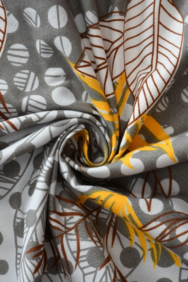 MORADO Glace cotton Double Bed Quilt Cover / Duvet Cover / Rajai Cover / Blanket Cover with Zipper (90x100 Inches) - Grey