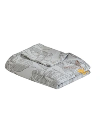 MORADO Glace cotton Double Bed Quilt Cover / Duvet Cover / Rajai Cover / Blanket Cover with Zipper (90x100 Inches) - Grey