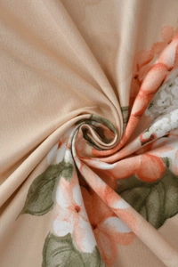 MORADO Glace Cotton Double Bed Quilt Cover / Duvet Cover / Rajai Cover / Blanket Cover with Zipper (90x100 Inches) - Peach