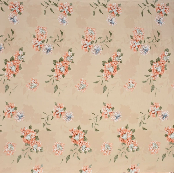 MORADO Glace Cotton Double Bed Quilt Cover / Duvet Cover / Rajai Cover / Blanket Cover with Zipper (90x100 Inches) - Peach