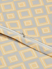 MORADO Glace Cotton Double Bed Quilt Cover / Duvet Cover / Rajai Cover / Blanket Cover with Zipper (90x100 Inches) - Yellow