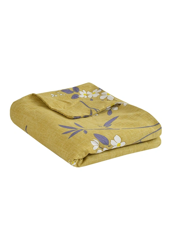 MORADO Glace Cotton Double Bed Quilt Cover / Duvet Cover / Rajai Cover / Blanket Cover with Zipper (90x100 Inches) - Green