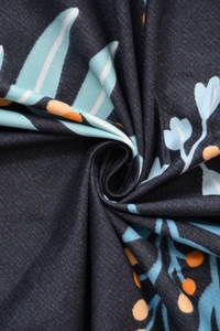 MORADO Glace Cotton Single / Duvet Cover / Rajai Cover / Blanket Cover with Zipper (60x90 Inches, Black) - Blue