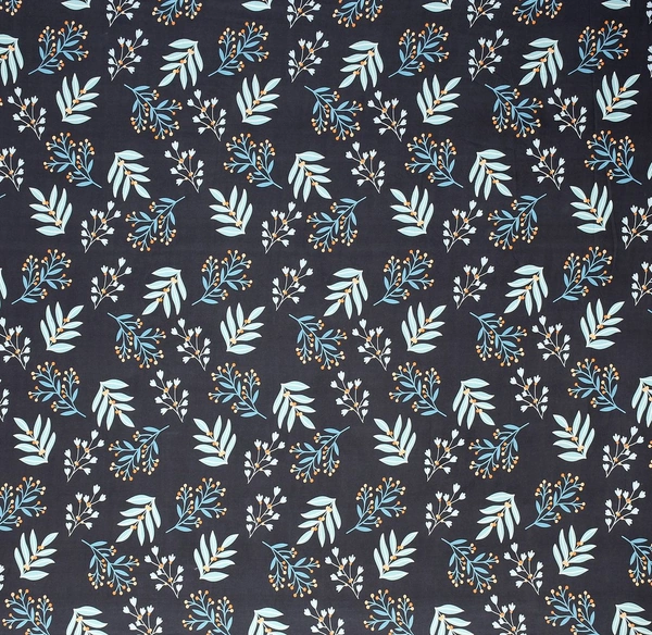 MORADO Glace Cotton Single / Duvet Cover / Rajai Cover / Blanket Cover with Zipper (60x90 Inches, Black) - Blue