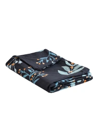 MORADO Glace Cotton Single / Duvet Cover / Rajai Cover / Blanket Cover with Zipper (60x90 Inches, Black) - Blue