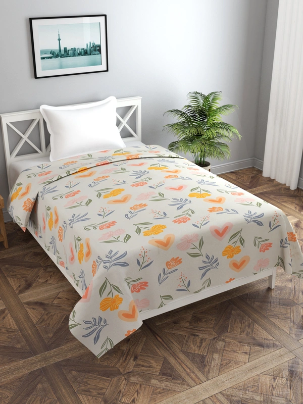 MORADO Glace Cotton Single / Duvet Cover / Rajai Cover / Blanket Cover with Zipper (60x90 Inches, Light. Blue) - 60x90 Inches, Mutlicolor