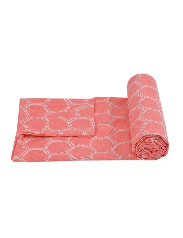MORADO Glace Cotton Single Duvet Cover/Rajai Cover/Blanket Cover with Zipper (60x90 Inch, Carrot) - 60x90 Inches, Carrot