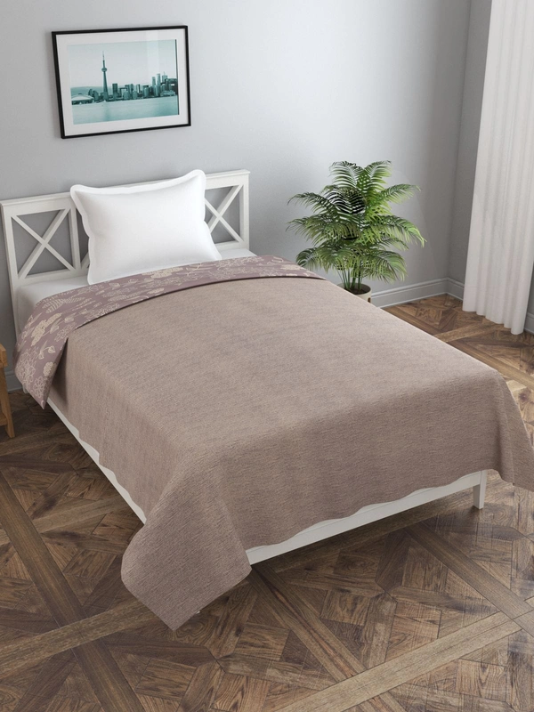 MORADO Glace Cotton Single Duvet Cover/Rajai Cover/Blanket Cover with Zipper(60x90 Inch, Mauve) - 60x90 Inches, Mauve