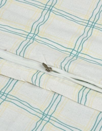 MORADO Glace Cotton Single Duvet Cover/Rajai Cover/Blanket Cover with Zipper (60x90 Inch, Green Net) - 60x90 Inches, Green