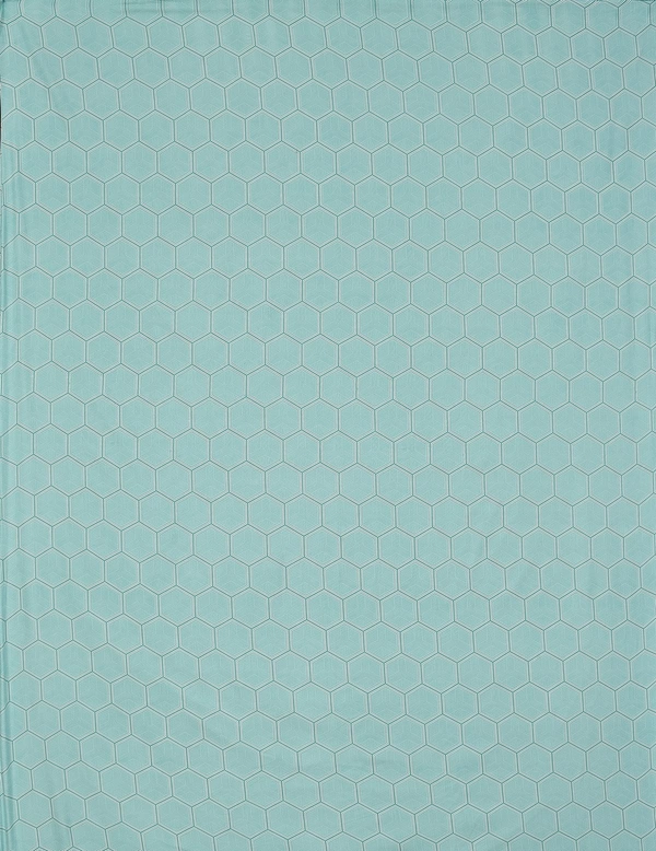 MORADO Glace Cotton Single Duvet Cover/Rajai Cover/Blanket Cover with Zipper (60x90 Inch, Green Hexagon) - 60x90 Inches, Green
