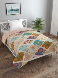 MORADO Glace Cotton Single Duvet Cover/Rajai Cover/Blanket Cover with Zipper (60x90 Inch, Purple) - 60x90 Inches, Purple