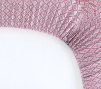 MORADO Premium Cotton Casement Elastic Fitted Double Bedsheet with 2 Pillow Covers (72x78x8 Inches) - Pink